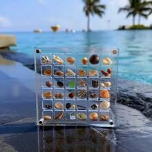 1pc - 36 Grid Acrylic Shell Display Box, Rhinestone Gem Earrings Jewelry Transparent Display Case, Jewelry Storage Display Box, Jewelry Box, Jewelry Case, Decorative Storage Space For Starfish, Shell, Gems And Crafts - Multi-Functional Storage Box With Magnetic Closure, Transparent Display Box, Suitable For Storing Rhinestones, Gems, Earrings, Rings And Jewelry, Perfect For Jewelry Storage And Display, No Power Required Storage Box, Great For Home Decor And Beach Theme Display Back To School - Clear - View 17