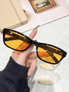 Óculos de grau modernos, minimalistas e elegantes, com armação quadrada de plástico preto, design clássico e portátil. Ideais para caminhadas, direção, passeios em família, saídas à noite e como acessório de praia. Combinam com todos os formatos de rosto. - Multicolorido - Ver 10