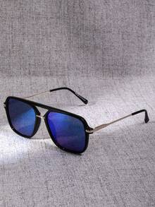 新款时尚百搭方形双梁个性化眼镜，男女皆宜的极简主义眼镜，适合街头风、旅行、日常佩戴、海滩、派对、节日、T台走秀等场合。 - 彩色 - 查看 11