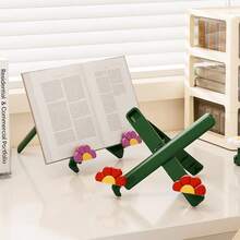 新款时尚花朵造型桌面平板电脑支架，便携式可折叠书架，适合宿舍阅读