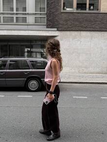 VIBEWAVE 针织无袖开衫，圆领单排扣，2025 秋季新品 - 粉色 - 查看 5