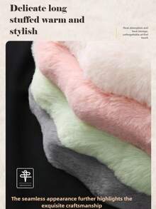 Soft Fluffy Bubble Steering Wheel Cover Warm Comfortable No Inner Ring Car Steering Wheel Protector Winter Driving Essential Accessories 1pcs - Cà phê nâu - Xem 7