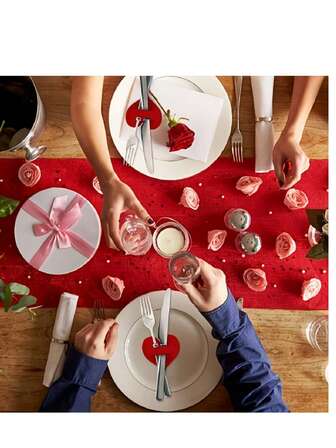 10 piezas de juego de vajilla de papel con diseño de amor para decoración de fiesta romántica de San Valentín, decoración de boda romántica en estilo bosque, decoración de mesa de boda con estilo Ins, accesorios con sentido ritual