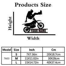 1pc Custom Name Motocross Rider, Biker-Doing-Freestyle Metal Wall Art Personalized Little Dirt Bike Boy Name Logo Home Motorcycle Decoration Rider Decoration - For Boys Room - Metal - Personalized Gift For Who Love Motorcycles