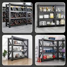 Estantes Acero Inoxidable Industrial Para Almacén 4 Niveles - Negro - Ver 2