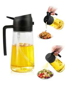 1pc - 2 In 1 Glass Oil Sprayer And Dispenser, Glass Cooking Oil Sprayer, Olive Oil Spray, Glass Oil Spray Bottle, Suitable For Hot Air Fryer, Cooking Spray, Cooking Spray, Salad, Grill, Baking, Suitable For Kitchen, Oil Mister Spray Bottle. - Multicolor - View 12