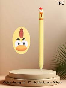 4pcs Cute Chick-Shaped Ball Pen, Neutral Pen 0.5mm,Quick-Drying Black Pen For Study - Multicolor - View 17