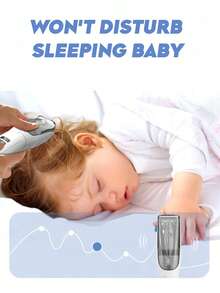 婴儿理发器，儿童电动理发器，超静音无线充电防水理发套装，低噪音儿童及成人理发器 - 彩色 - 查看 2