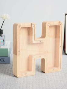 大号26字母木质存钱罐 - 耐用硬币储蓄盒，可个性化定制A-Z字母，透明硬币收纳盒，装饰品，生日礼物，儿童储蓄礼物，字母储蓄礼物，男孩女孩名字硬币盒，圣诞节礼物，感恩节礼物，新年礼物，儿童生日礼物，独特礼物/男孩女孩生日礼物/毕业礼物/返校礼物