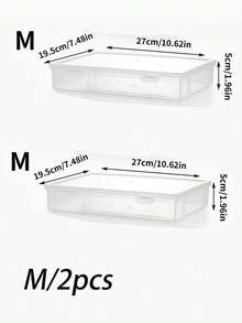 1入組透明文具收納盒，極簡主義PP辦公桌架，學校 - 無色 - 查看 13