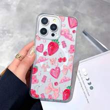 Funda  Anti-Amarillamiento Magnética - Acrílico Transparente Delgado Patrón de frutas dulces y corazones-Protección Rayaduras/Desgaste¡Diseño Verano,Regalo para Novios y Amigas- 16romax/15/14/13/12/11 - transparente - Ver 6