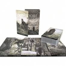 Jogo de Cartas Oracle do Tarô de Gustave Doré, Jogos e Atividades para Festas, Novo Jogo de Cartas de Tabuleiro com Livreto - Cinza - Visão 7