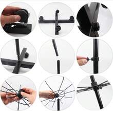 40 * 40 * 160 cm Expositor giratorio y móvil de siete niveles para joyería con ruedas Dimensiones - Negro - Ver 6