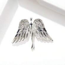 高端复古男士胸针：天使翅膀航海风船舵翻领别针简约配饰