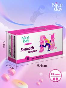 Niceday 每盒16支，指入式迷你卫生棉条，长4.5厘米，宽1.2厘米，材质柔软，干爽防过敏，适合女性经期、运动健身、游泳等场合。