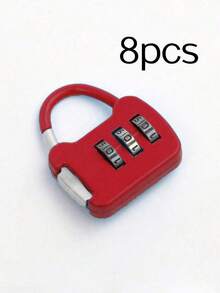 5pcs Premium Metal Combination Lock 3 Digit Password Combination Padlock Suitcase Luggage Metal Code Lock Mini Anti-Theft Locks Drawer Lock Ideal For Secure Travel Accessory For Gym Lockers, Luggage, And Backpacks, Portable