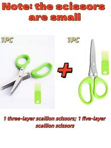 1 件小型不锈钢厨房剪刀，多层蔬菜切菜器，5 刃葱剪，多功能厨房切菜器，蔬菜剪厨房用具，厨房用品，用于切碎韭菜、香料 | 食品安全金属，非常适合切葱等，不适合切布！（颜色随机） - 彩色 - 查看 18