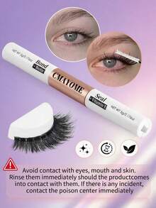 CMAYOME 270 Stücke D-Curl Flauschige Wimpernverlängerungsset, natürliche dicke Wimpern, Anfänger freundliche DIY Wimpernverlängerung mit Wimpernkleber, Versiegelung, Pinzette, Wimpernbürste, D-Curl Wimpernverlängerungsset mit Wimpern Zubehör, geeignet für den täglichen Gebrauch, Reisen, Anfänger, Hochzeiten, Dates, Partys, Festivals und verschiedene Augen Make-up Looks - Violett - Übersicht 4