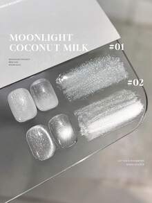 Sơn móng tay Miss Comoy 15ml ánh trăng lấp lánh vị sữa dừa, sơn gel móng tay nhũ mịn ánh mắt mèo mới năm 2025, gel thường dùng trong salon làm móng. - Nhiều màu - Xem 2