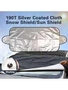 غطاء حماية زجاج السيارة من الثلج والجليد، غطاء أمامي وخلفي للزجاج، واقي من الثلج والأوراق، حماية من الشمس، مقاوم للغبار والصقيع والثلج، غطاء زجاجي، اكسسوارات خارجية للسيارة - مصنوع من قماش أكسفورد مقاوم للرياح والأشعة فوق البنفسجية، مناسب للسيدان وال-SUV والشاحنات والمركبات العامة، وحماية داخلية من أشعة الشمس. - متعدد الألوان - مشاهدة 4