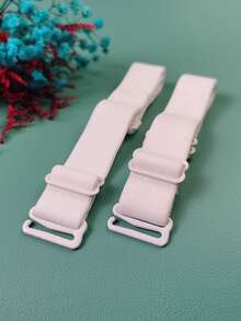 4条柔软亲肤加长文胸肩带，可调节防滑内衣肩带，布质文胸肩带，可替换弹力运动文胸肩带 - 彩色 - 查看 5