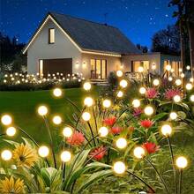 1pc/2pcs Solar Firefly Light, Outdoor Decorative Ball Light, Outdoor Gardening Solar Light, Suitable For Decorating Courtyards, Terraces, Gardens, Parties, Holidays, Christmas, Weddings, New Year, And Any Other Occasions.D Valentine's Day Celebrations, A Unique Gift For Women.