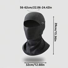 1PC Men's And Women's Winter Warm Cycling Ski Headgear Two Pieces Set, Fleece Hat, Outdoor Face Protection, Skin Friendly, Comfortable, High Elasticity Fabric Scarf, Balaclava Hat, Essential Gift For Outdoor Sports Skiing And Cycling - Multicolor - View 3