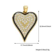 1pc Copper Creative New Fashion Personalized Heart Pendant, Valentine's Day Gift, DIY Bracelet Necklace Earring Backpack Versatile Accessory - Multicolor - View 24