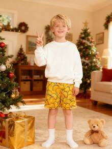 Taco Shorts Boy Clothes, Gifts For Teen Kids Boys Unisex, Ice Cream Trunks Yellow Sweatpants Underwear Pants, Boys Christmas PjChristmas Birthday Gifts For Teenage Dress, Thanksgiving Outfit, School Sport Running Pants, Running Pants, Basketball Shorts - 芥末黃 - 查看 7