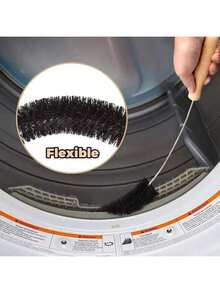1 Piece Of Washer & Dryer Vent Cleaning Brush With A Long Flexible Rod And Spiral Bristles - Collect Dust, Remove Detergent Residue, Prevent Blockage, Maintain Equipment Efficiency, Washing Machine Cleaning Tool, Tidy Up The Lint Trap, Ergonomic Handle Design, Sturdy Handle Structure - Multicolor - View 2