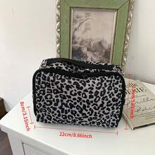 New Leopard Print Cosmetic Bag/Lipstick Case, Large Capacity Makeup Organizer, Versatile Design Summer Travel, Vacation Home Bathroom Decor Holiday Makeup Organizer Bathroom Accessories Back To School