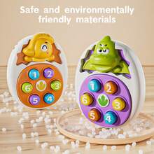 4件套恐龙造型玩具套装，独特礼物，儿童玩具（蓝色、绿色、橙色和红色），互动学习益智玩具，适合家庭游戏 - 彩色 - 查看 3