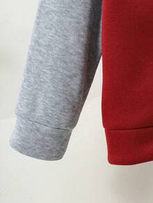 Toddler Boys' Letter Print Baseball Jacket And Pants Set - Red - View 5