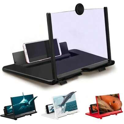 1pc 10-Inch Phone Screen Magnifier Stand - Phone Holder, Easily Turn Phone Into Tablet, Hands-Free, Eye-Care Design, Foldable & Portable, Adjustable Stand, High-Quality Adapter For Smartphone, Tablet Video Viewers