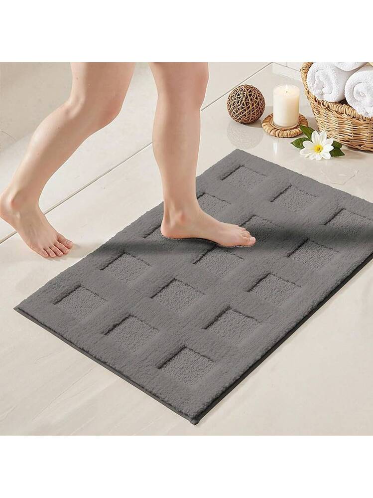 Bathroom Rug, 20 X 32, Non-Slip, Absorbent, Microfiber, Washable