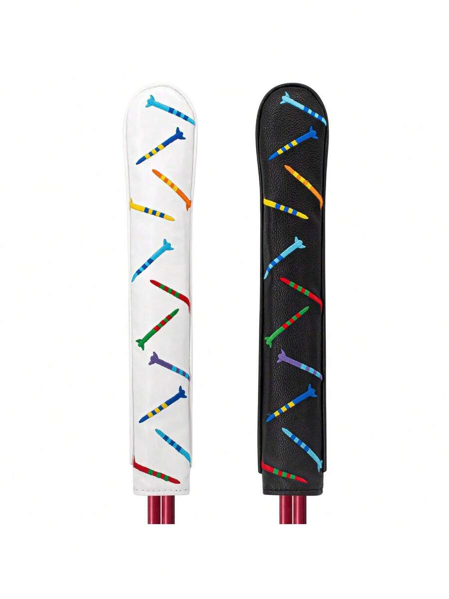 Fashionable Colored Nail Design Golf Pointing Rod Cover, Direction Indicator Rod Cover, PU Leather Positioning Rod, Practice Baseball Club Protective Cap - متعدد الألوان - مشاهدة 1