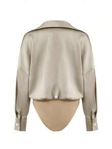 （温馨提示：尺码偏大）春夏新款女士V领薄款开衫，粉色、白色、黑色、棕色、米色可选。优雅通勤商务休闲风。时尚百搭，显瘦又可爱。韩版风格。 - 銀色 - 查看 5