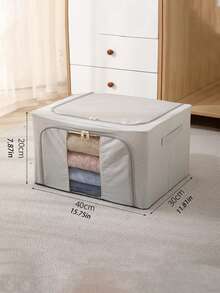 1 Stück faltbare Kleidungsaufbewahrungsbox aus Oxford Gewebe, große Kapazität staubdichte Bettdecken Organizer, Schrank Aufbewahrungsbox, antibakteriell feuchtigkeitsbeständiger Reißverschluss Kleiderorganizer, Stoffhose Sortier Aufbewahrungsbox Schlafzimmer, Organizer, Haushaltslagerung, weiße T-Shirts Damen, schwarze Hosen Damen, Damen Winterkleidung, Kleid