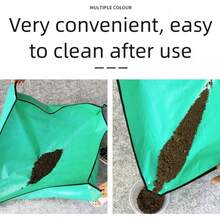 1pc Foldable Plant Planting Mat, Flower Swap Pot Planting Mat, Suitable For Indoor Potted Plants And Succulents, Waterproof Reinforced PE Mat, Easy To Clean, Large Size Foldable Potted Plant Mat, Applicable For Garden, Horticulture, Balcony Soil Swap Mat