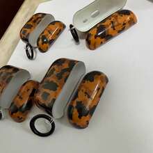 Niche Retro Amber Brown Leopard Print Pro 2 Earphone Case, Apple 4th Gen Protective Cover, Silicone, Fashionable, With Protective Film (Please Peel Off Before Use) - Amber Patterns - View 6