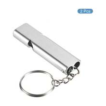 Còi sinh tồn khẩn cấp, còi hai ống siêu lớn bằng nhôm kèm dây đeo móc khóa dùng cho cắm trại, leo núi, chèo thuyền ngoài trời. - Nhiều màu - Xem 4