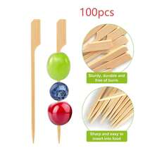 200/100/50/1 pièce (3,54"/4,72"/5,9"/7,87"/11,81" de long) Brochettes en bambou, bâtons de barbecue, brochettes pour aliments grillés, bâtons de tanghulu, également convenant pour le barbecue en plein air, le camping, les amuse-gueules, les fruits, les martinis, le fromage, les sandwichs, les garnitures de fontaine de chocolat, la fondue chinoise, les crevettes tigrées, les brochettes de viande, les garnitures de cocktail, les voyages, les réunions de vacances - Multicolore - Voir 14