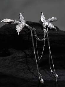 1PC Fire Phoenix Phoenix Brooch Pins Delicate Long Fringe Brooches For Women Men Animal Bird Corsage Clothes Bags Party Accessories