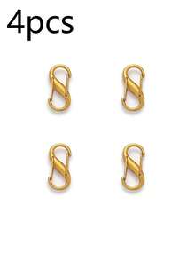 4pcs S-Shaped Spring Buckle, 8-Shaped Adjustable Chain Clasp, Metal Alloy Multi-Function Carabiner Clips - Multicolor - View 11