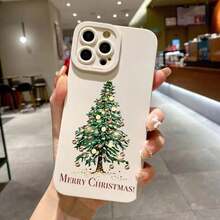 Étui de téléphone avec graphique d'arbre de Noël festif, compatible avec iPhone 17, 16, 15, 14, 13, 12, 11, X, XR, XS, SE2, 8, 7 Plus, Pro, Max, Mini. Coque arrière en silicone. - 8 - Voir 1