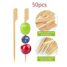 200/100/50/1 pièce (3,54"/4,72"/5,9"/7,87"/11,81" de long) Brochettes en bambou, bâtons de barbecue, brochettes pour aliments grillés, bâtons de tanghulu, également convenant pour le barbecue en plein air, le camping, les amuse-gueules, les fruits, les martinis, le fromage, les sandwichs, les garnitures de fontaine de chocolat, la fondue chinoise, les crevettes tigrées, les brochettes de viande, les garnitures de cocktail, les voyages, les réunions de vacances - Multicolore - Voir 22