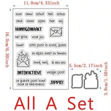 Bộ khuôn cắt bằng thép cacbon và bộ tem trong suốt, dụng cụ thủ công bằng giấy tự làm để cắt, đóng dấu, dập nổi, trang trí nhà cửa - Bạc - Xem 7