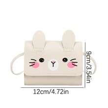 Kids Accessories Mini Crossbody Bag, Cute Bunny Shaped Shoulder Bag With Adjustable Strap, Spacious Compartment For Daily Essentials, Perfect For Girls, Kids, Teens, And Bunny Lovers For School, Shopping, Parties, And Casual Outings! - Black - View 13
