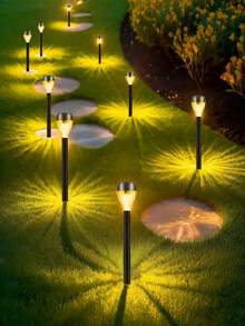 20-Piece Solar Garden Lights, Path Lawn Landscape Ambience Lighting, 40mah,Automatically Illuminated, Christmas New Year Thanksgiving Outdoor Decorative Lights - Warm Light - View 4