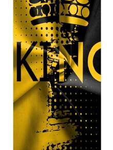 2pcs Men's KING & Crown Graphic Print Color Block Crew Neck Long Sleeve Tee & Drawstring Sweatpants Set, Casual  Street Style Outfits, Men's Clothing - 混合色 - 查看 3